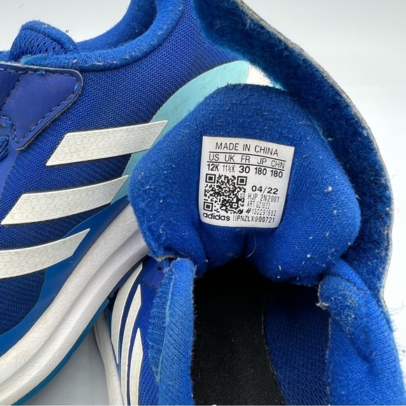 Adidas Fortarun Sport Running Elastic Lace Up Shoes Blue US 12K - Picture 9 of 10